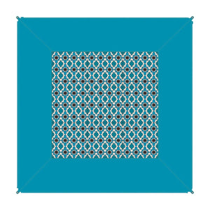 BENT Connectable carpet “Zip-Carpet” Caribbean light blue print