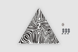 BENT Verbindbares Sonnensegel „TC-Zip-Canvas Single“ Zebra Design Zebra Druck / RV schwarz