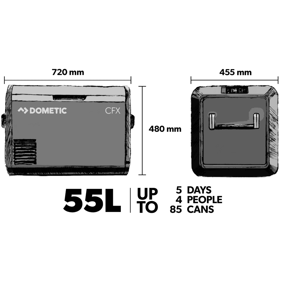 Dometic CFX3 55L-Kompressorkühlbox - Riegeladventure-Tools.com